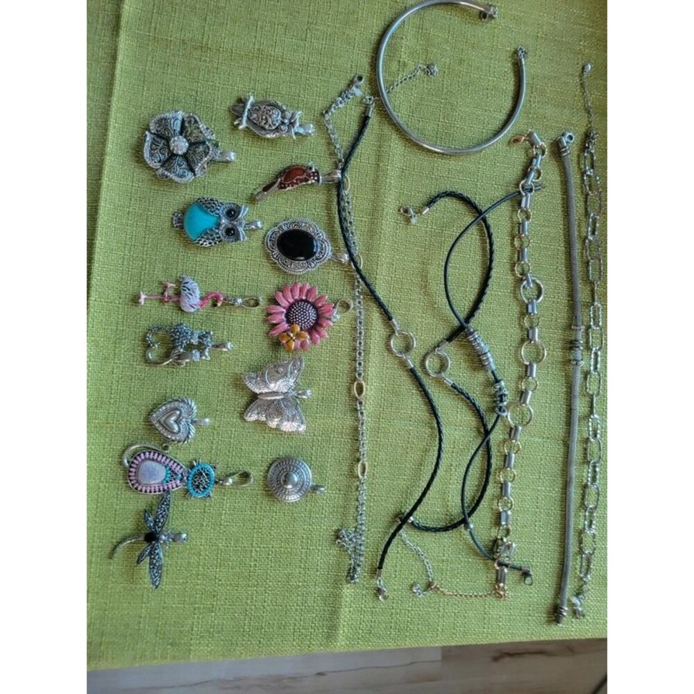 Necklace with Interchangeable Large Charms